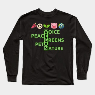 Vegan inspirational quote design Long Sleeve T-Shirt